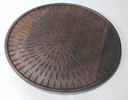 Picture of CK WOOD ROUND PLATE BROWN 20CM 2008