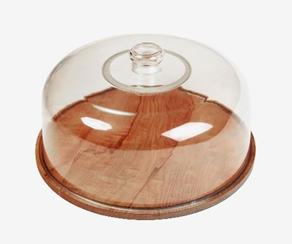 Picture of NYRS WOOD CAKE PLATE W/COVER 10.75